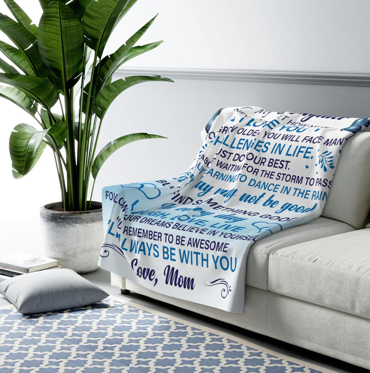 Daughter Never Forget Blanket - from mom