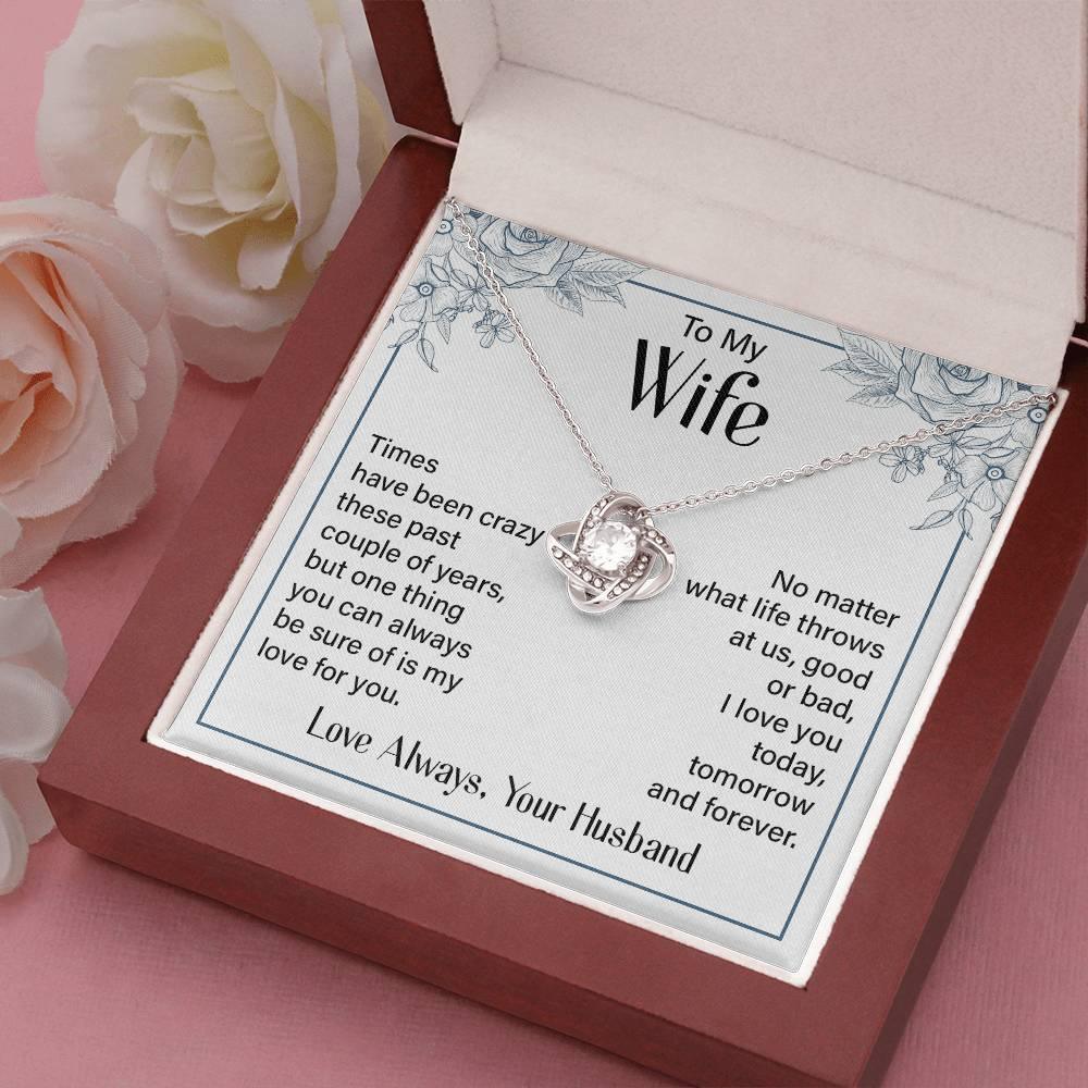 Wife Gift From Husband - Premium Love Knot Necklace