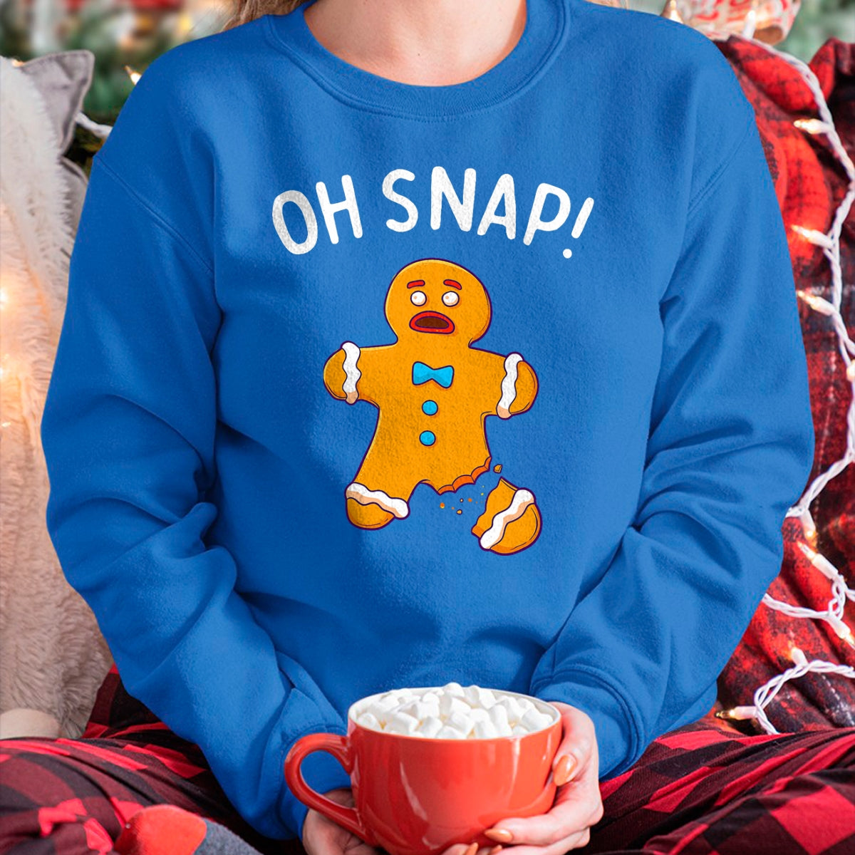 Gingerbread Man Oh Snap Christmas Funny Cookie Baking Gift Short Sleeve T-Shirt - Christmas Unisex T-Shirt/Hoodie/Sweatshirt - TRNN00 (Copy)