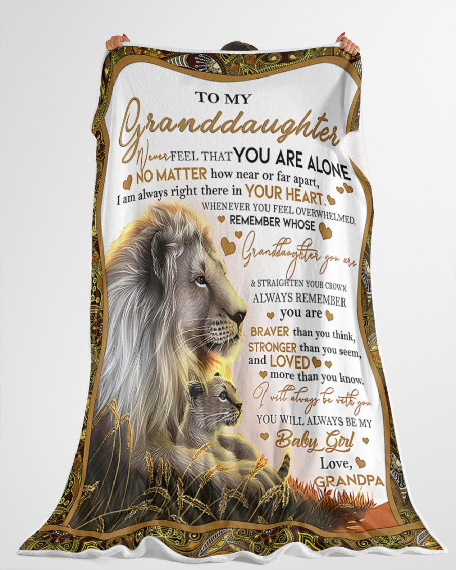 BLANKET FOR GRANDDAUGHTER – COMFORT & WARMTH GIFT FROM GRANDPA Sherpa Fleece Quilt Blanket NTTD00 (SKUB11-54)