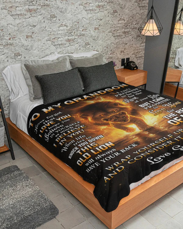 Special Gift For Your Grandson Blanket - From Grandpa