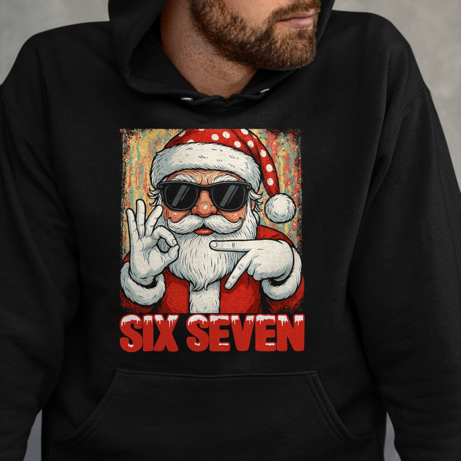 Funny Six Seven Meme Christmas Cool Santa Saying 6 7 T-Shirt - Christmas Unisex T-Shirt/Hoodie/Sweatshirt - TRNN00