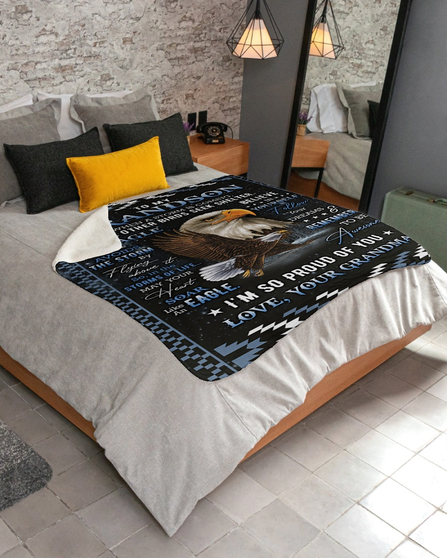 Special Gift For Your Grandson Blanket - From Grandma (SKUB06-83)