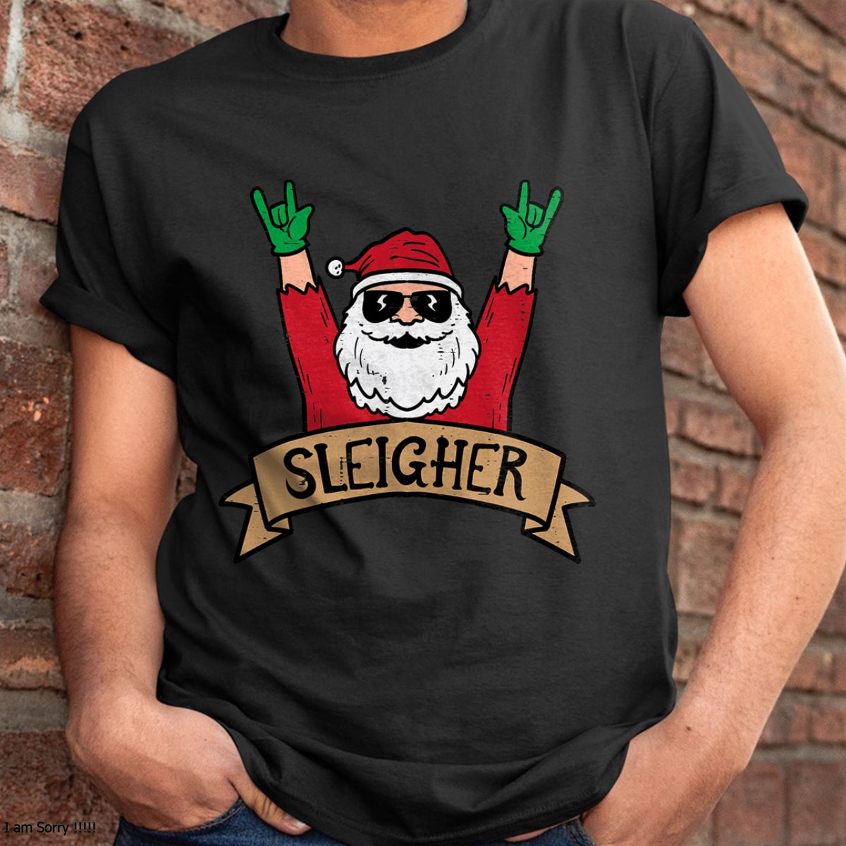 Christmas Sleigher Santa Rock Xmas Rocker Men Women Kids Boy T-Shirt - Christmas Unisex T-Shirt/Hoodie/Sweatshirt - TRNN00