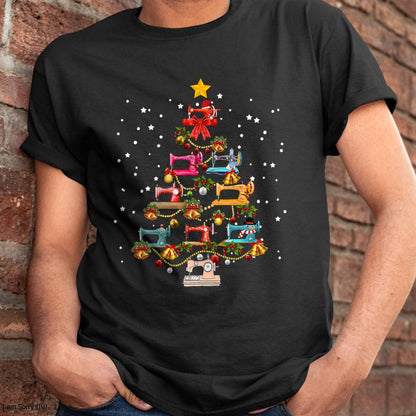Funny Sewing Machine Christmas Tree Christmas Ornament Women T-Shirt - Christmas Unisex T-Shirt/Hoodie/Sweatshirt - TRNN00