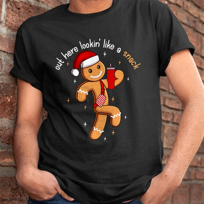 Out Here Looking Like A Snack Funny BouJee Xmas Gingerbread T-Shirt - Christmas Unisex T-Shirt/Hoodie/Sweatshirt - TRNN00