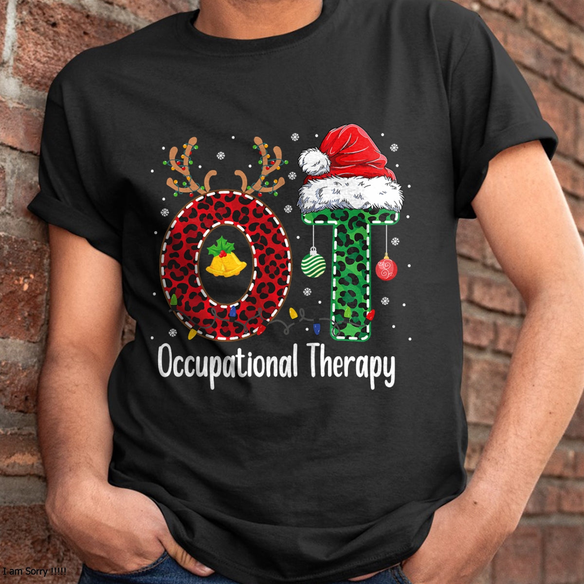 Occupational Therapy Christmas santa hat OT Therapist T-Shirt - Christmas Unisex T-Shirt/Hoodie/Sweatshirt - TRNN00