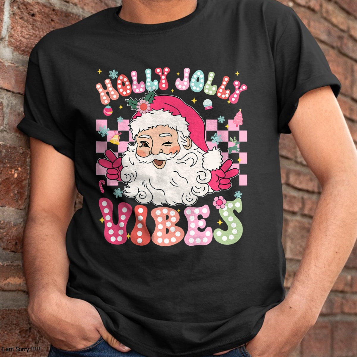 Groovy Cute Santa Claus Christmas Vibes Xmas Girls Womens T-Shirt - Christmas Unisex T-Shirt/Hoodie/Sweatshirt - TRNN00