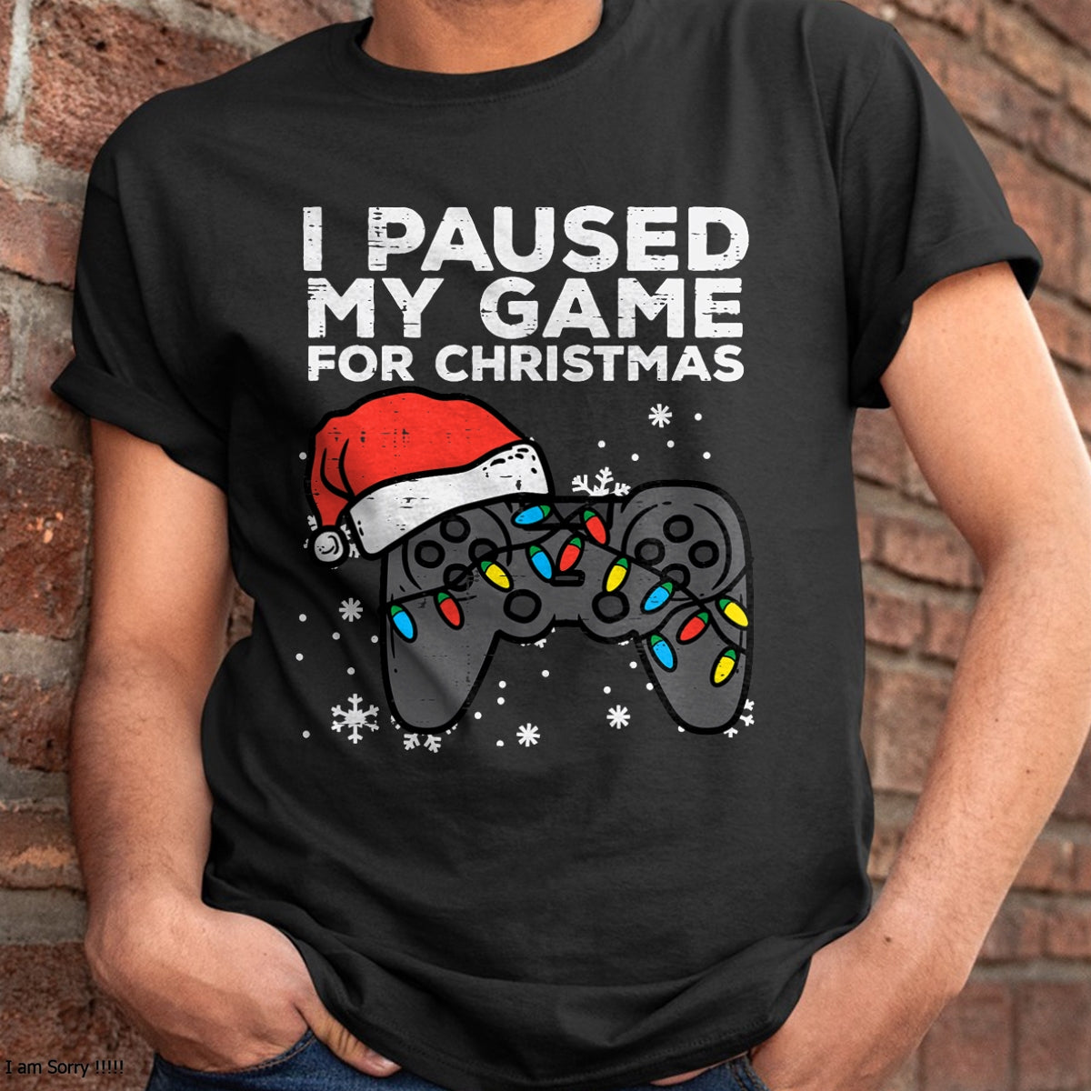 Paused My Game Christmas Gamer Xmas Men Boys Kids Youth Teen T-Shirt - Christmas Unisex T-Shirt/Hoodie/Sweatshirt - TRNN00