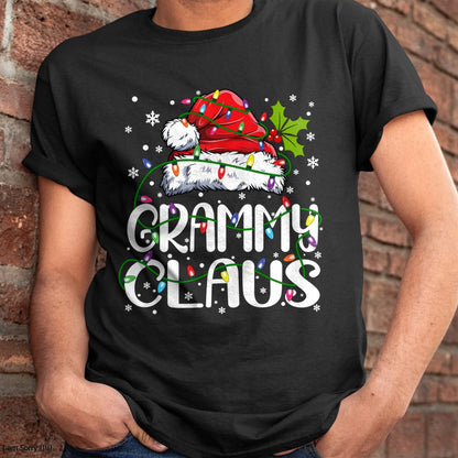 Grammy Claus Shirt Christmas Lights Pajama Family Matching Long Sleeve T-Shirt - Christmas Unisex T-Shirt/Hoodie/Sweatshirt - TRNN00