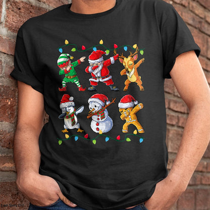 Dabbing Santa Elf Friends Christmas Boys Girls Men Xmas Dab T-Shirt - Christmas Unisex T-Shirt/Hoodie/Sweatshirt - TRNN00