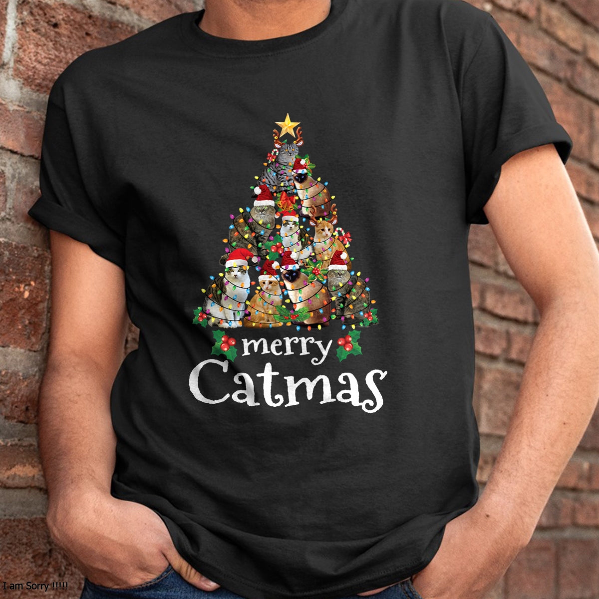 Merry Catmas Funny Cat Mom Cat Dad Christmas Cat T-Shirt - Christmas Unisex T-Shirt/Hoodie/Sweatshirt - TRNN00