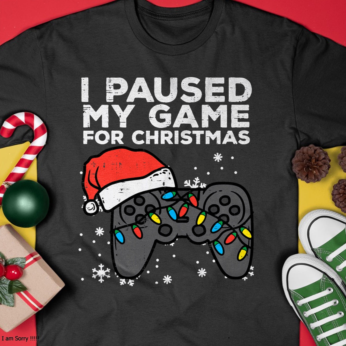 Paused My Game Christmas Gamer Xmas Men Boys Kids Youth Teen T-Shirt - Christmas Unisex T-Shirt/Hoodie/Sweatshirt - TRNN00