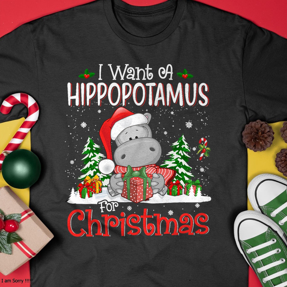 I Want A Hippopotamus For Christmas Xmas Hippo for Kid Women T-Shirt - Christmas Unisex T-Shirt/Hoodie/Sweatshirt - TRNN00