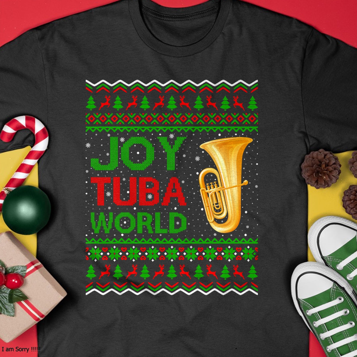 Joy Tuba World Music Lover Xmas Gift Ugly Tuba Christmas T-Shirt - Christmas Unisex T-Shirt/Hoodie/Sweatshirt - TRNN00
