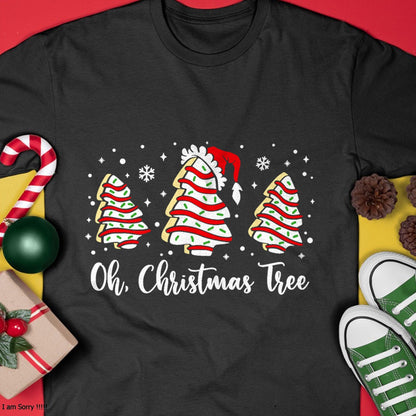 Groovy Oh Christmas Tree Cakes Debbie Becky Jen Cake Lovers T-Shirt - Christmas Unisex T-Shirt/Hoodie/Sweatshirt - TRNN00