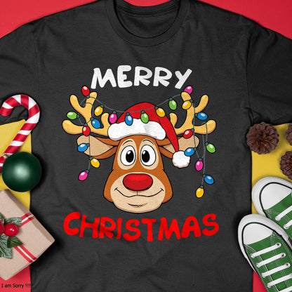 Merry Christmas Reindeer Xmas Family Men Women T-Shirt - Christmas Unisex T-Shirt/Hoodie/Sweatshirt - TRNN00