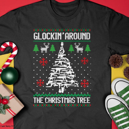 Funny Guns Ugly Christmas Sweaters for Gun Lovers Men Women T-Shirt - Christmas Unisex T-Shirt/Hoodie/Sweatshirt - TRNN00