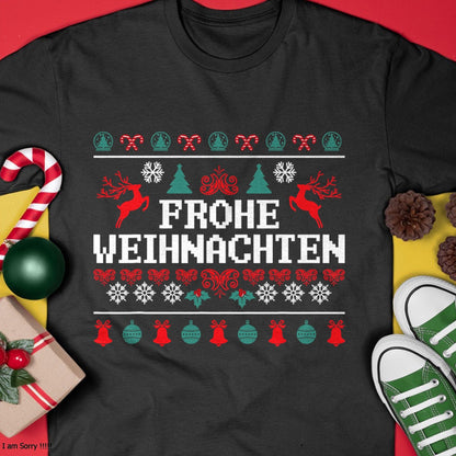 Frohe Weihnachten German Merry Christmas Holidays Germany T-Shirt - Christmas Unisex T-Shirt/Hoodie/Sweatshirt - TRNN00