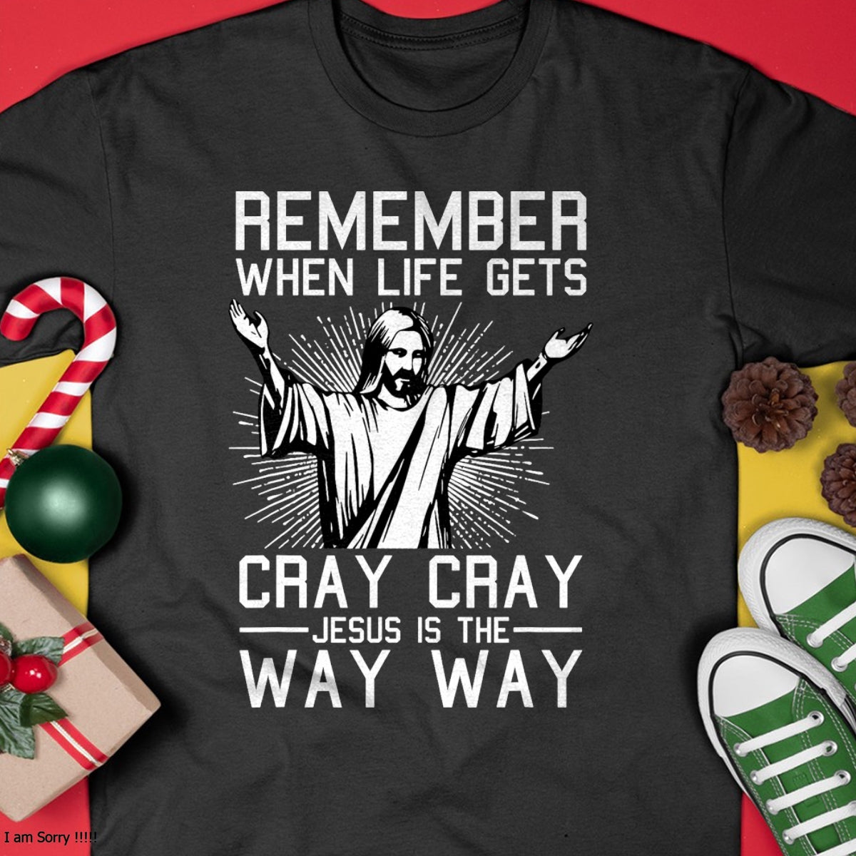 Jesus Is The Way Christmas Funny Faith Religious Christian T-Shirt - Christmas Unisex T-Shirt/Hoodie/Sweatshirt - TRNN00