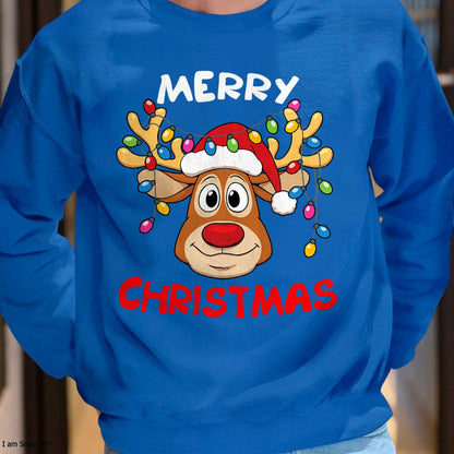 Merry Christmas Reindeer Xmas Family Men Women T-Shirt - Christmas Unisex T-Shirt/Hoodie/Sweatshirt - TRNN00