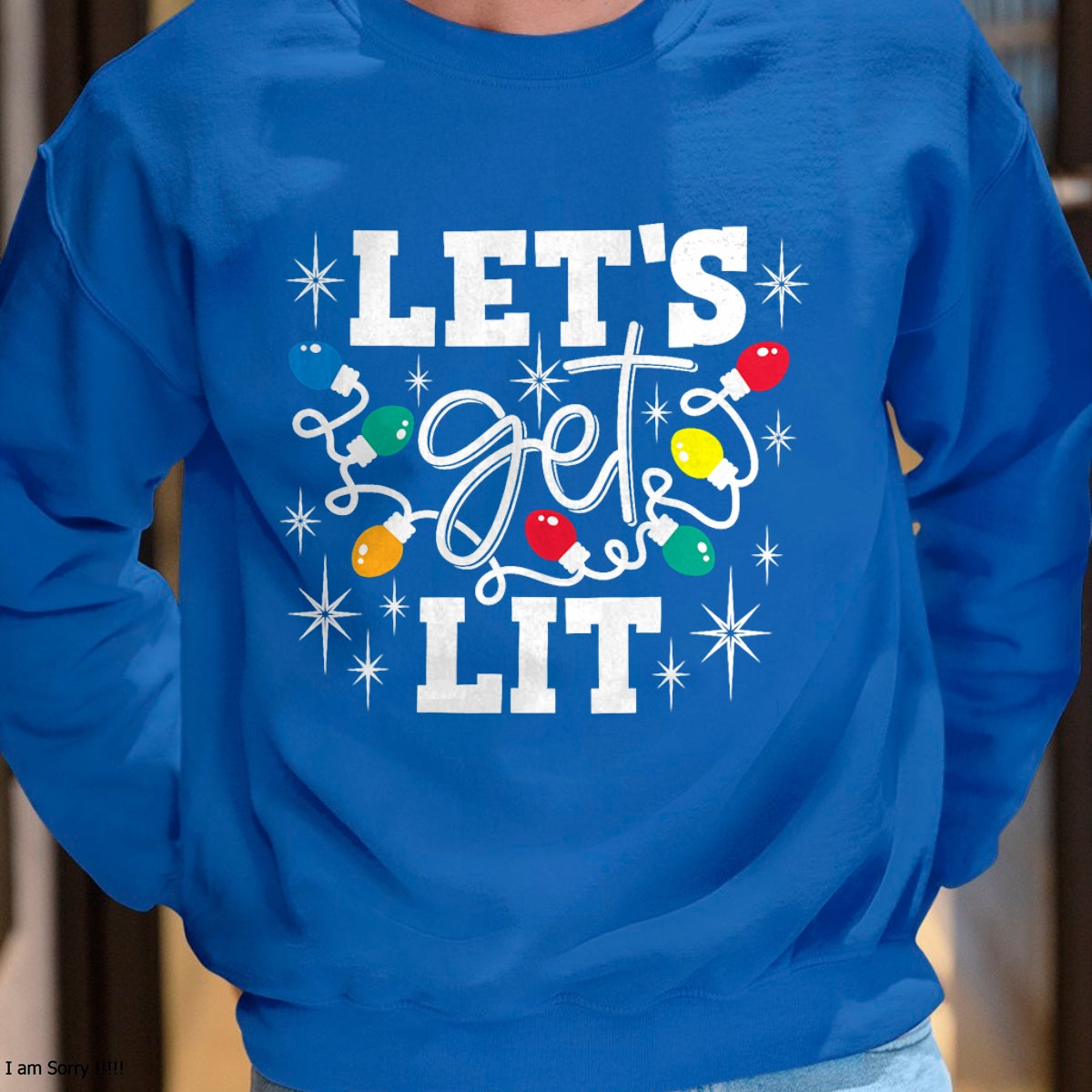 Let's Get Lit Drinking Santa Hat Christmas Lights Funny T-Shirt - Christmas Unisex T-Shirt/Hoodie/Sweatshirt - TRNN00