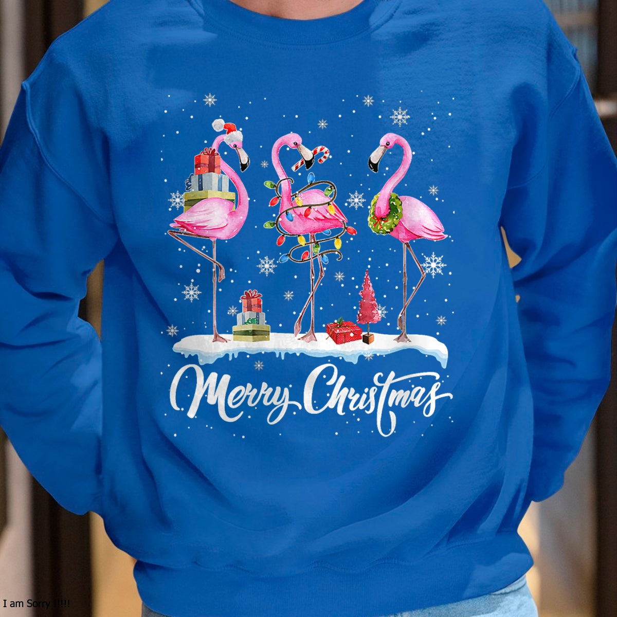 Merry Christmas Hat Santa Flamingo Light Christmas TRNN T-Shirt - Christmas Unisex T-Shirt/Hoodie/Sweatshirt - TRNN00