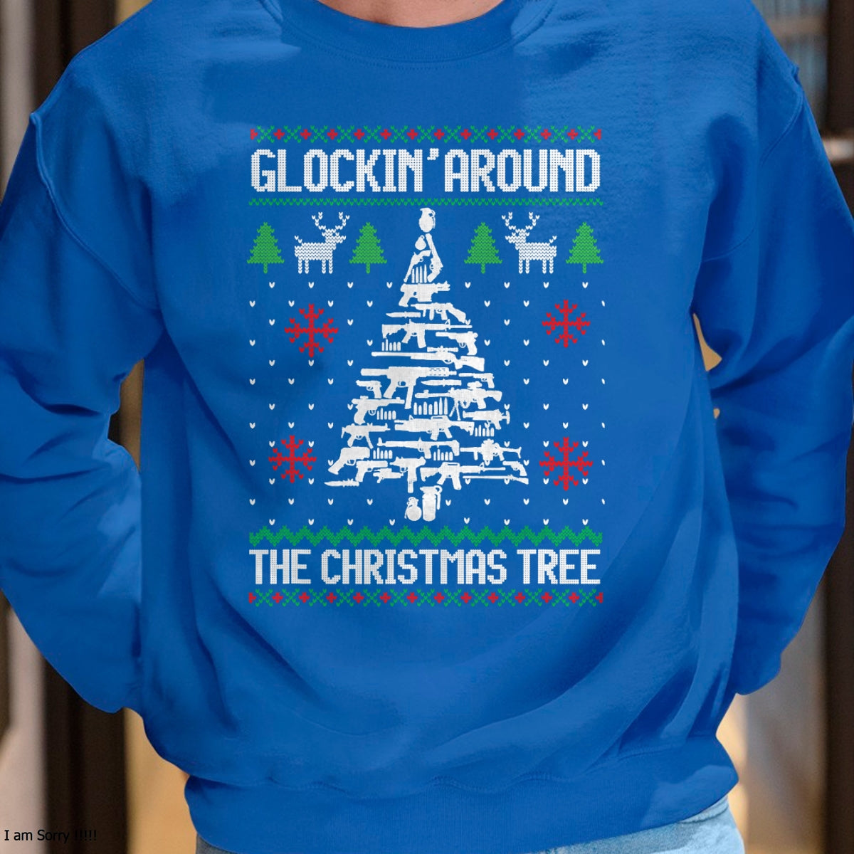 Funny Guns Ugly Christmas Sweaters for Gun Lovers Men Women T-Shirt - Christmas Unisex T-Shirt/Hoodie/Sweatshirt - TRNN00