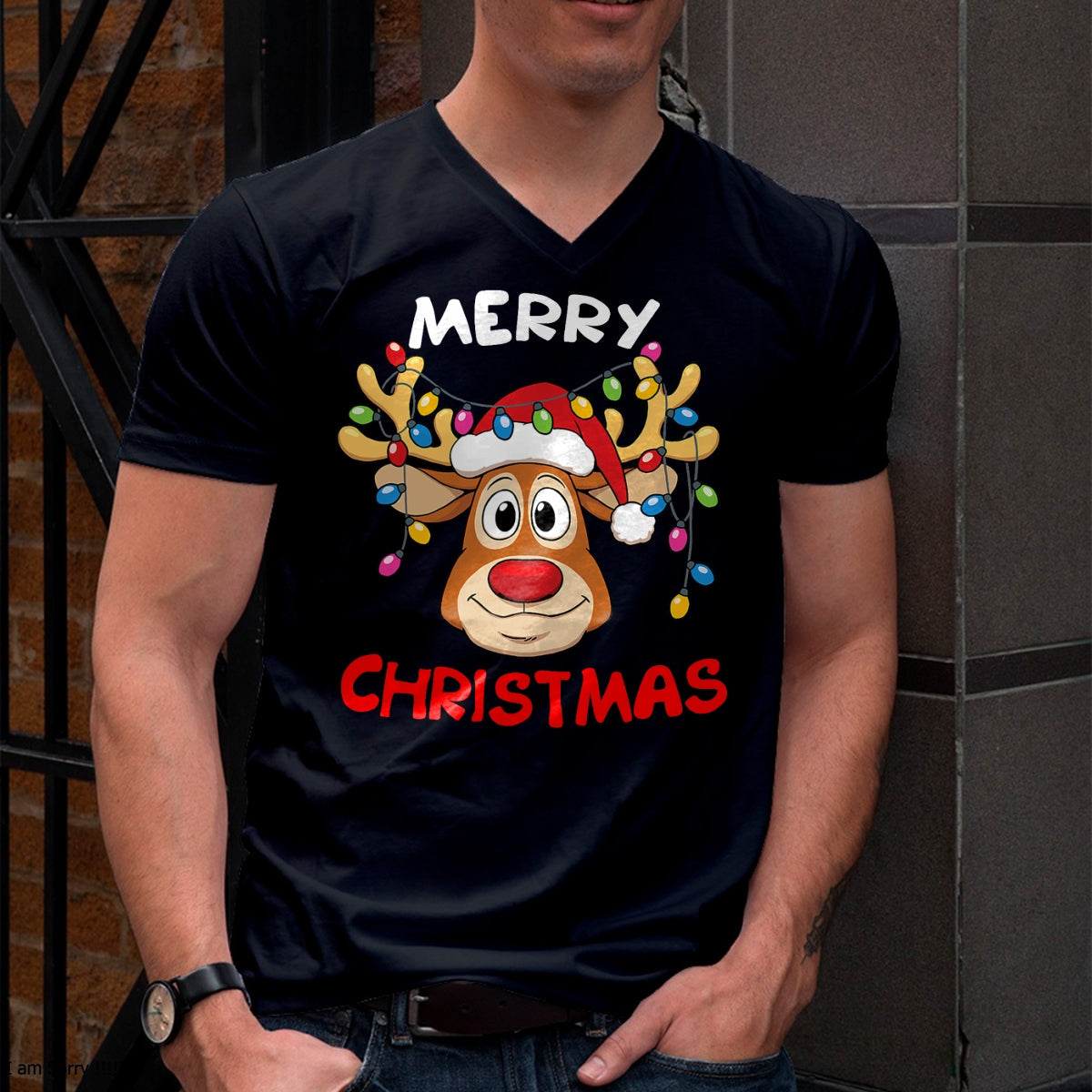 Merry Christmas Reindeer Xmas Family Men Women T-Shirt - Christmas Unisex T-Shirt/Hoodie/Sweatshirt - TRNN00