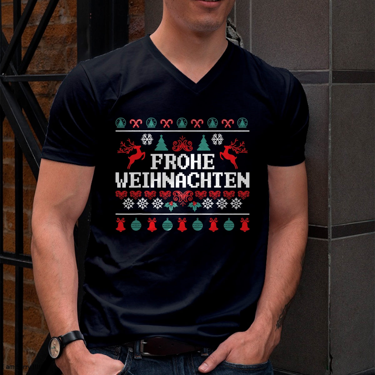 Frohe Weihnachten German Merry Christmas Holidays Germany T-Shirt - Christmas Unisex T-Shirt/Hoodie/Sweatshirt - TRNN00