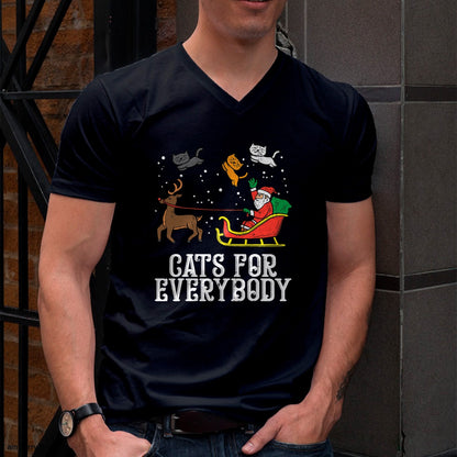 Cats For Everybody Christmas Cat Funny Xmas Women Santa T-Shirt - Christmas Unisex T-Shirt/Hoodie/Sweatshirt - TRNN00