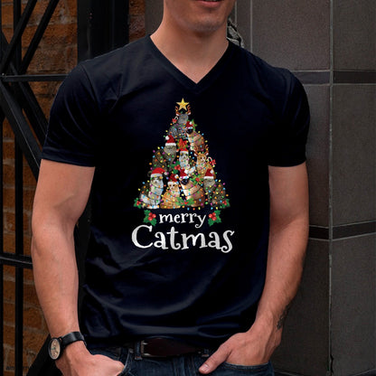 Merry Catmas Funny Cat Mom Cat Dad Christmas Cat T-Shirt - Christmas Unisex T-Shirt/Hoodie/Sweatshirt - TRNN00
