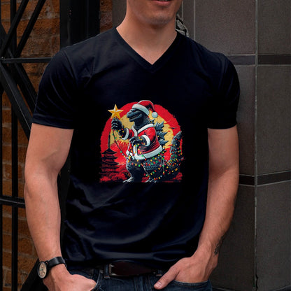 Xmas Christmas Santazilla Funny Holiday Monster Dinosaur T-Shirt - Christmas Unisex T-Shirt/Hoodie/Sweatshirt - TRNN00