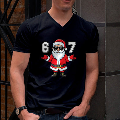 67 Meme Six Seven 6 7 Funny Santa Matching Xmas 67 Christmas T-Shirt - Christmas Unisex T-Shirt/Hoodie/Sweatshirt - TRNN00