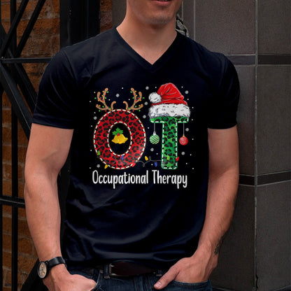 Occupational Therapy Christmas santa hat OT Therapist T-Shirt - Christmas Unisex T-Shirt/Hoodie/Sweatshirt - TRNN00
