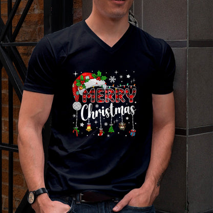 Merry Christmas Red Santa Hat Reindeer Xmas Matching Family T-Shirt - Christmas Unisex T-Shirt/Hoodie/Sweatshirt - TRNN00