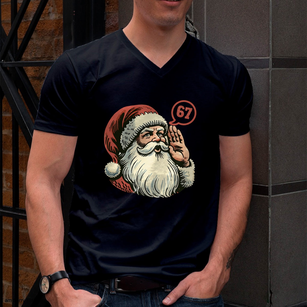 67 Christmas Funny Six Seven Meme Brainrot Santa Claus Boys T-Shirt - Christmas Unisex T-Shirt/Hoodie/Sweatshirt - TRNN00