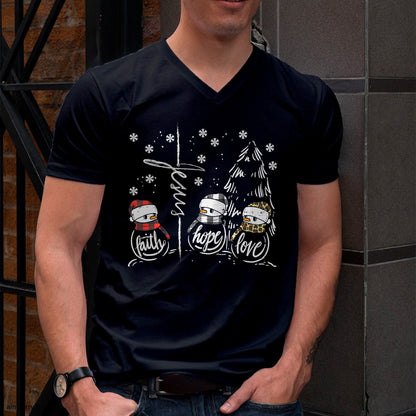 Faith Hope Love Jesus TRNNman Plaid Leopard Christmas Gift T-Shirt - Christmas Unisex T-Shirt/Hoodie/Sweatshirt - TRNN00