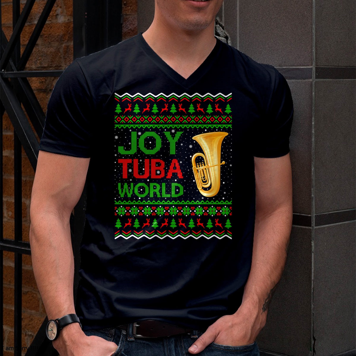 Joy Tuba World Music Lover Xmas Gift Ugly Tuba Christmas T-Shirt - Christmas Unisex T-Shirt/Hoodie/Sweatshirt - TRNN00