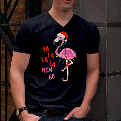 Fa La La Mingo Flamingo Christmas Tropical Xmas Tree Lights T-Shirt - Christmas Unisex T-Shirt/Hoodie/Sweatshirt - TRNN00