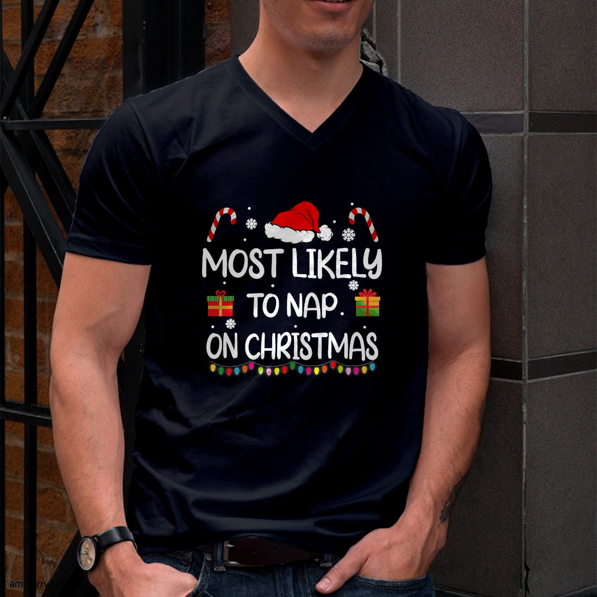 Most Likely To Nap On Christmas family funny matching T-Shirt - Christmas Unisex T-Shirt/Hoodie/Sweatshirt - TRNN00