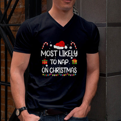 Most Likely To Nap On Christmas family funny matching T-Shirt - Christmas Unisex T-Shirt/Hoodie/Sweatshirt - TRNN00