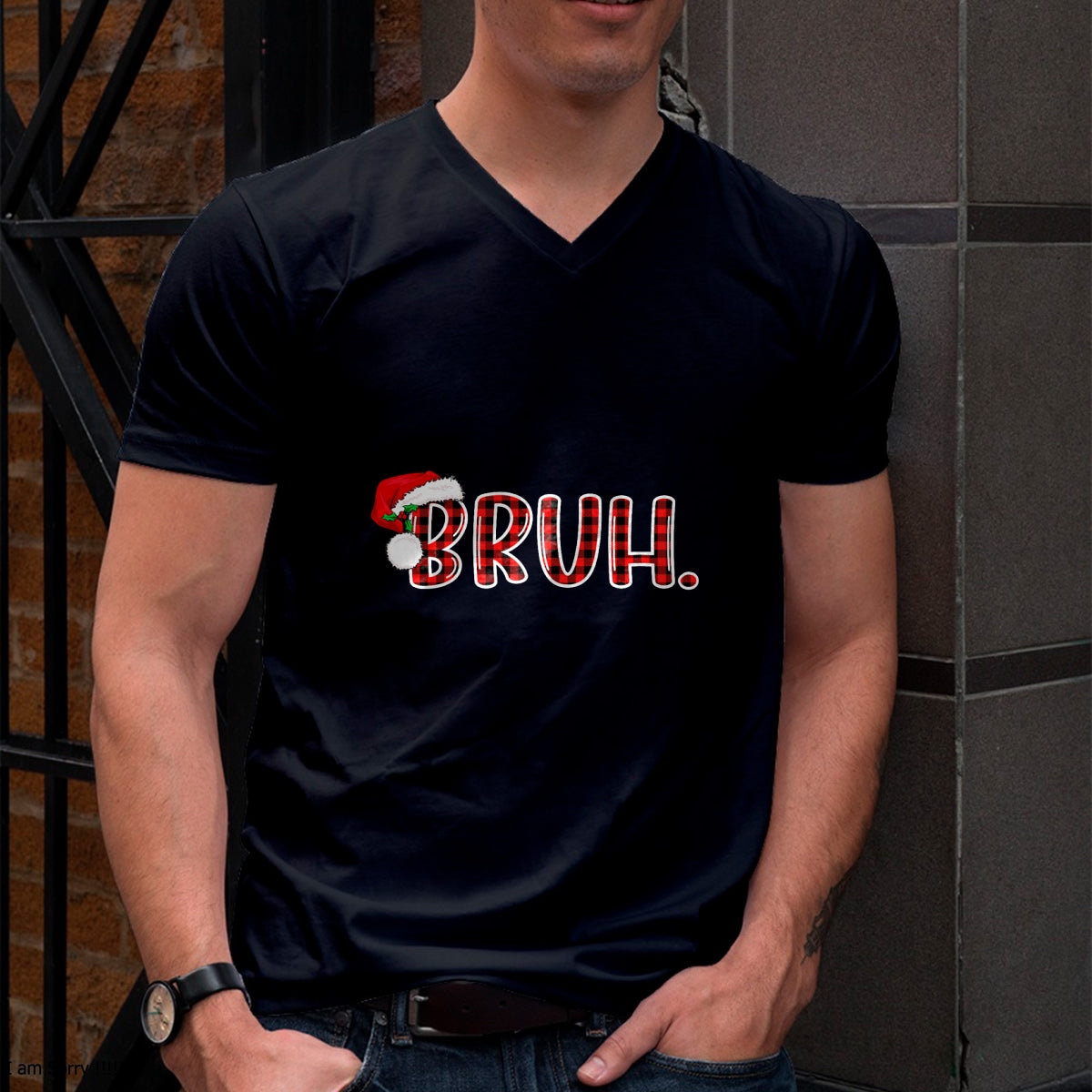 Bruh Funny Christmas Plaid Teens Boys Kids Xmas Pajamas T-Shirt - Christmas Unisex T-Shirt/Hoodie/Sweatshirt - TRNN00