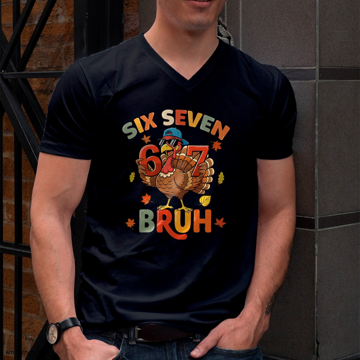 6 7 Thanksgiving Shirts Men Boys Funny Turkey Meme Six Seven T-Shirt - Christmas Unisex T-Shirt/Hoodie/Sweatshirt - TRNN00