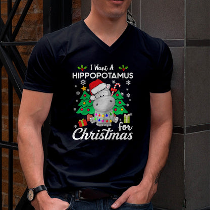 I Want A Hippopotamus For Christmas Cute Gift Xmas Costume T-Shirt - Christmas Unisex T-Shirt/Hoodie/Sweatshirt - TRNN00