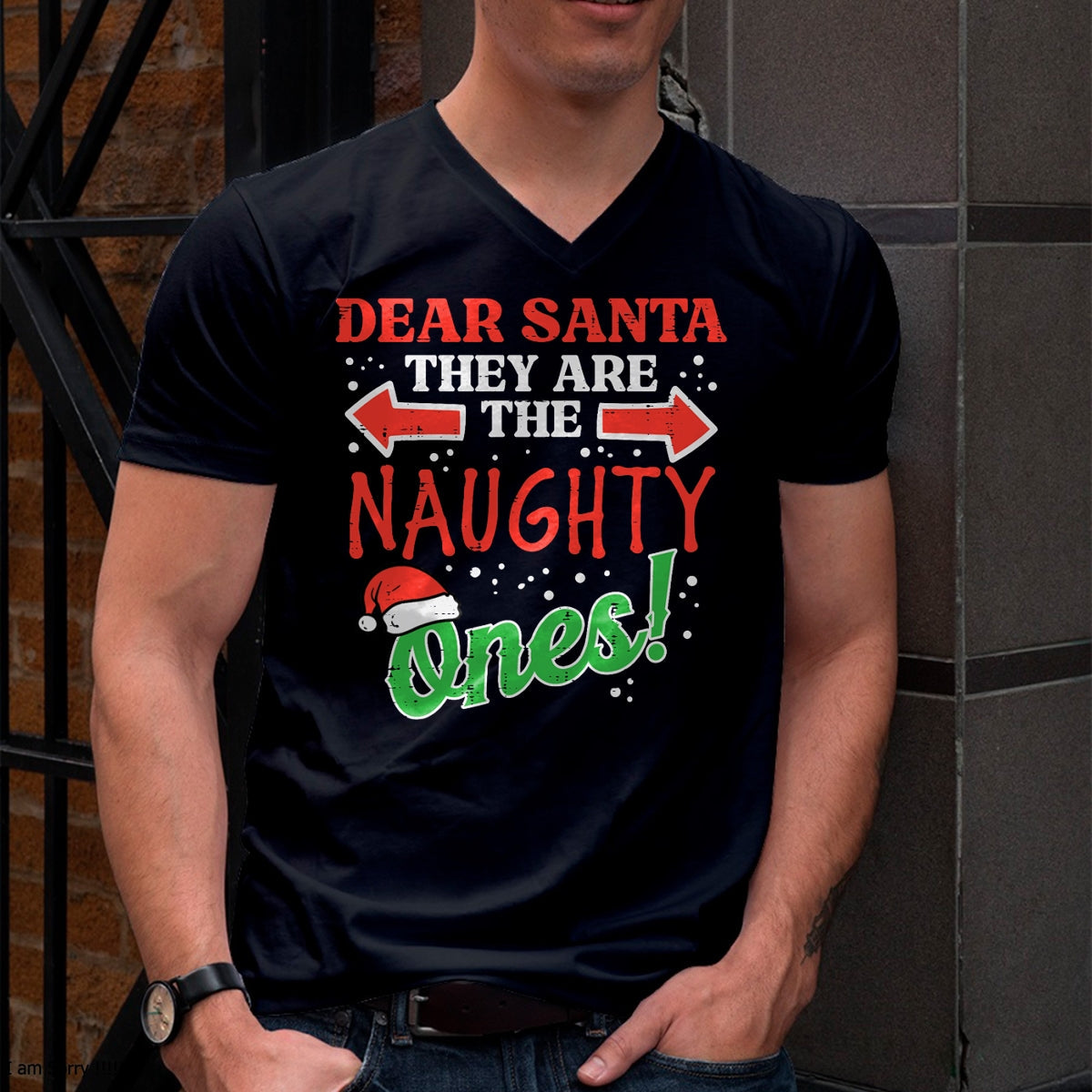 Dear Santa They Naughty Ones Christmas Xmas Men Women Kids T-Shirt - Christmas Unisex T-Shirt/Hoodie/Sweatshirt - TRNN00