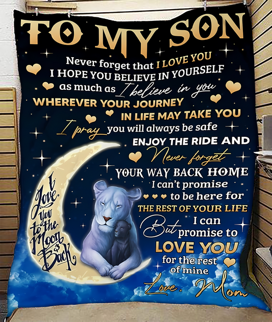 Special Gift For Your Son Blanket - From Mom00