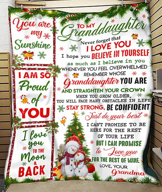 Special Gift For Your Granddaughter Blanket - From Grandma