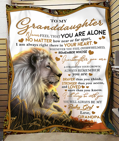 BLANKET FOR GRANDDAUGHTER – COMFORT & WARMTH GIFT FROM GRANDPA  Sherpa Fleece Quilt Blanket NTTD00 (SKUB11-54)