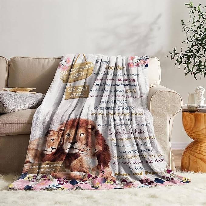 Besonderes Geschenk für deine Tochter – Decke von Mama Papa